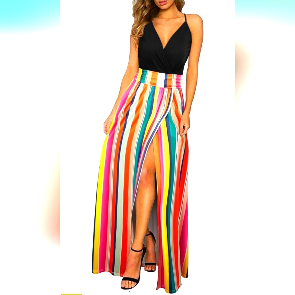 #40 Newshows Women's 2024 Summer Maxi Dress Spaghetti Strap Spring Casual